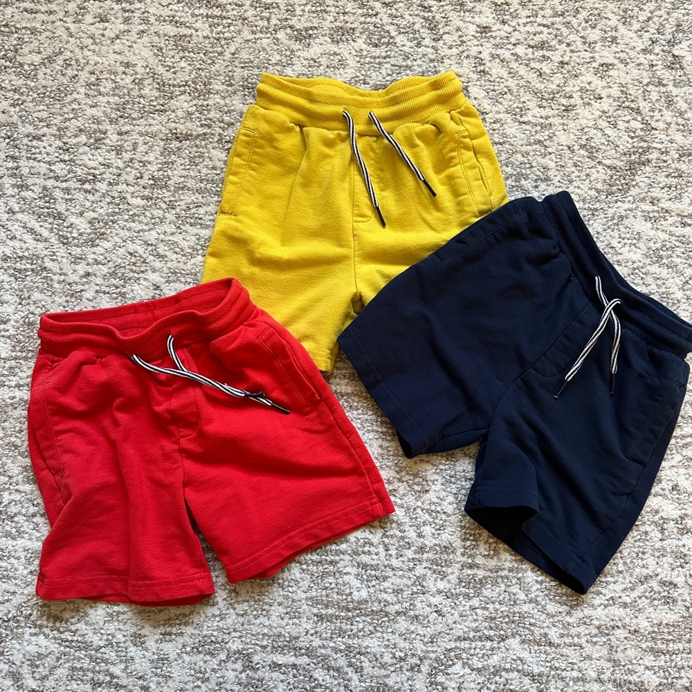Mayoral Play Shorts Bundle - Red, Yellow, Navy (size 4)